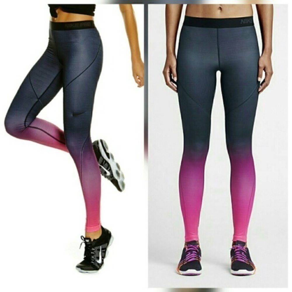 EUC NIKE PRO HYPERWARM SMALL OMBRÉ LEGGINGS